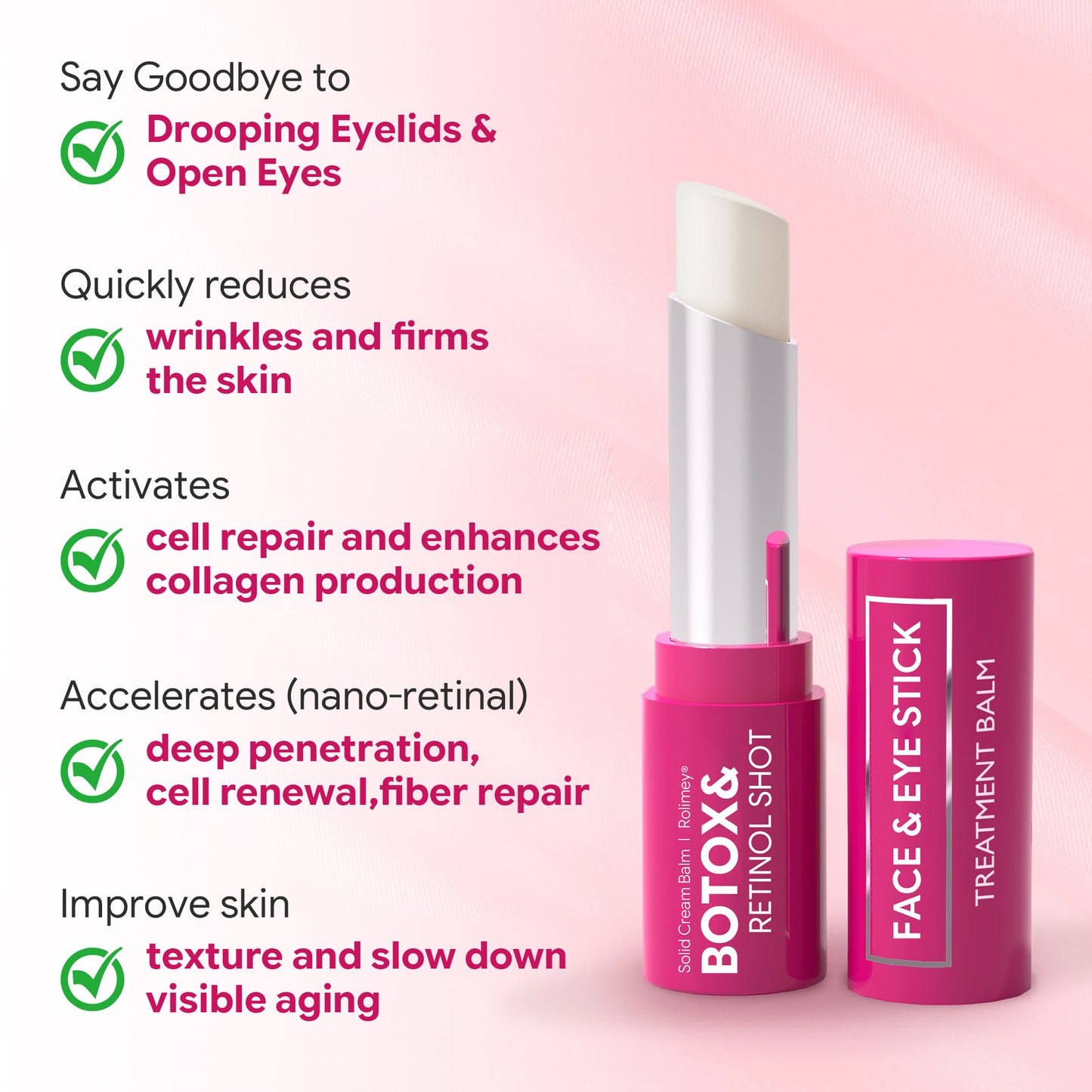 👨‍⚕️Made and shipped from USA 💫Rolimey® Botox & Retinol Shot Wrinkle Reducing Multi Balm - Last Day Promotion 70% OFF