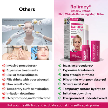👨‍⚕️Made and shipped from USA 💫Rolimey® Botox & Retinol Shot Wrinkle Reducing Multi Balm - Last Day Promotion 70% OFF