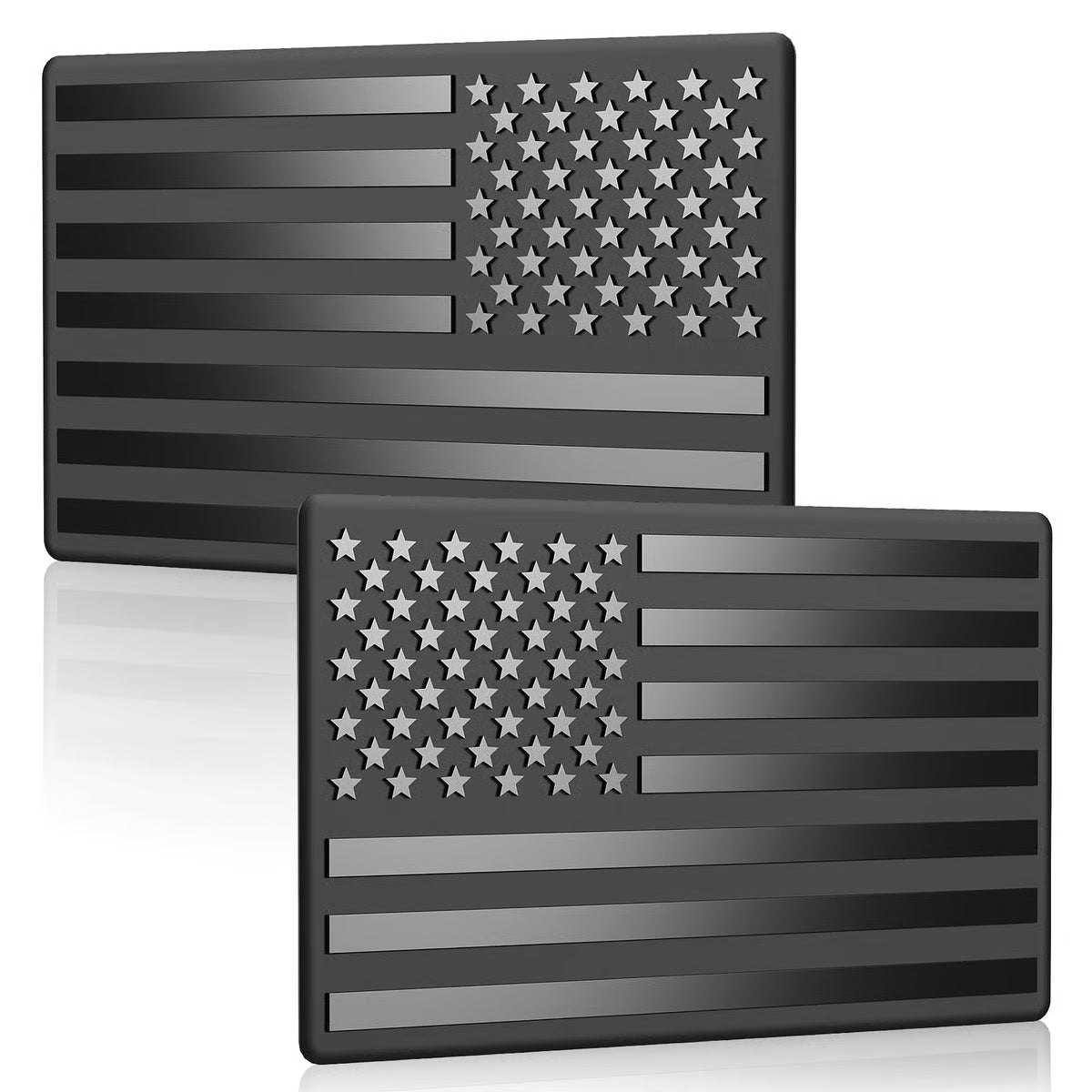 Frolunora® 3D All-Black American Flag Emblem Decal