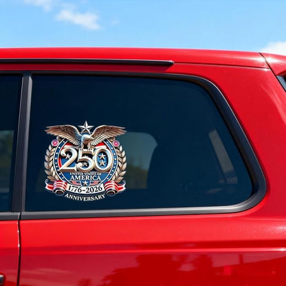 Frolunora® United States 250th Anniversary Car Sticker - Eagle 1776-2026 Car Window Decal