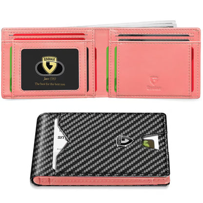 Frolunora®  Men's Slim Wallet with RFID Blocking