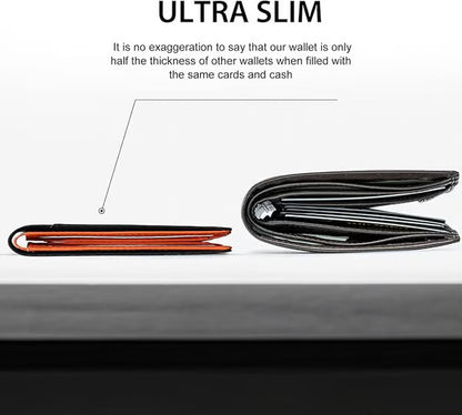 Frolunora®  Men's Slim Wallet with RFID Blocking