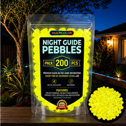 ✨Glow Anywhere – 200PCS Colorful Glow-in-the-Dark Garden Stones for Magical Night Paths