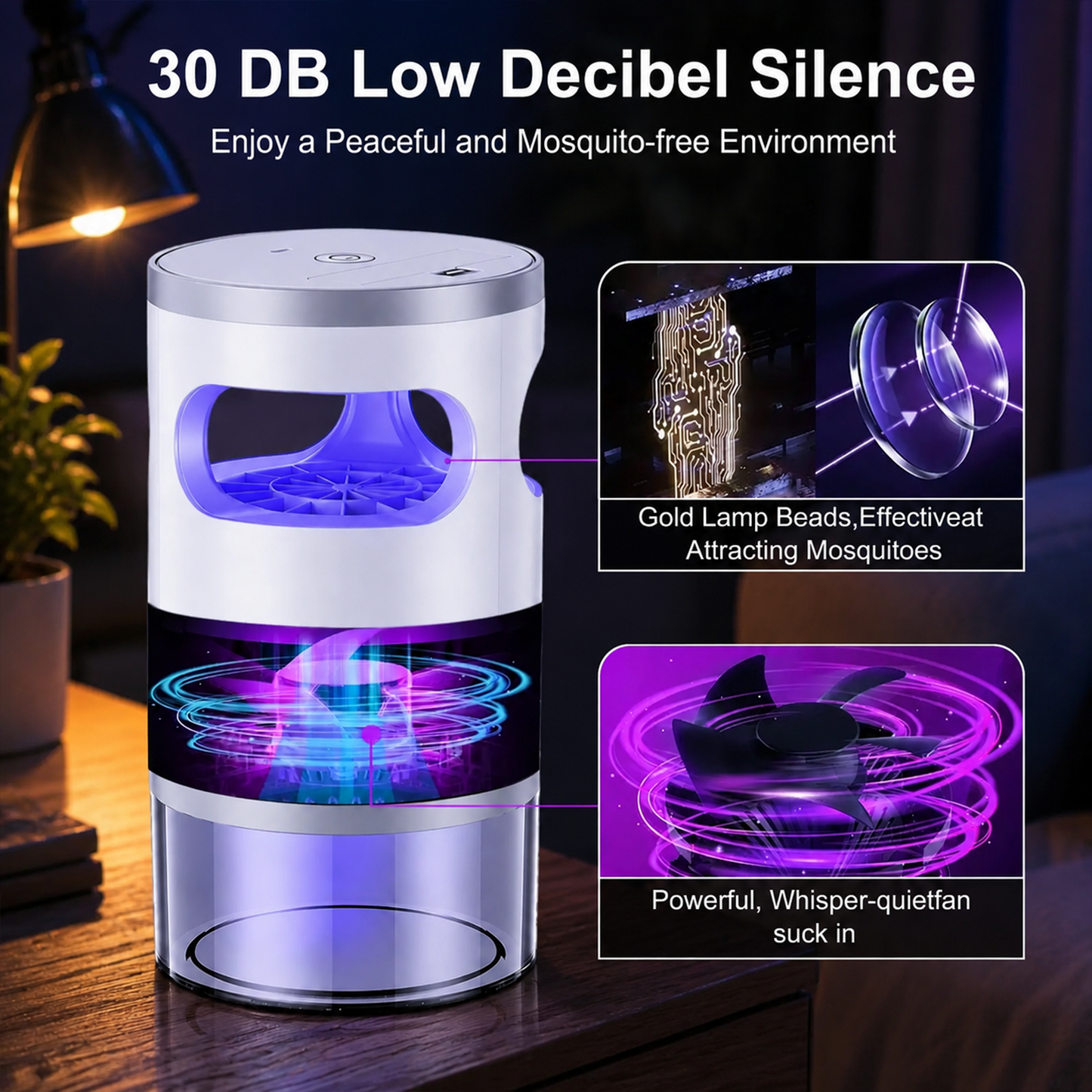 🏆Ultra-Quiet Bionic UV Suction Mosquito Trap🦟