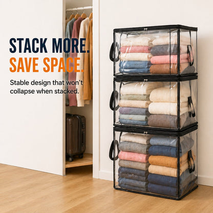 🔥LAST DAY 50% OFF - 📦Large Heavy-Duty Thick Plastic Clear Storage Bag for Clothes, Moving & Storage（upsell）