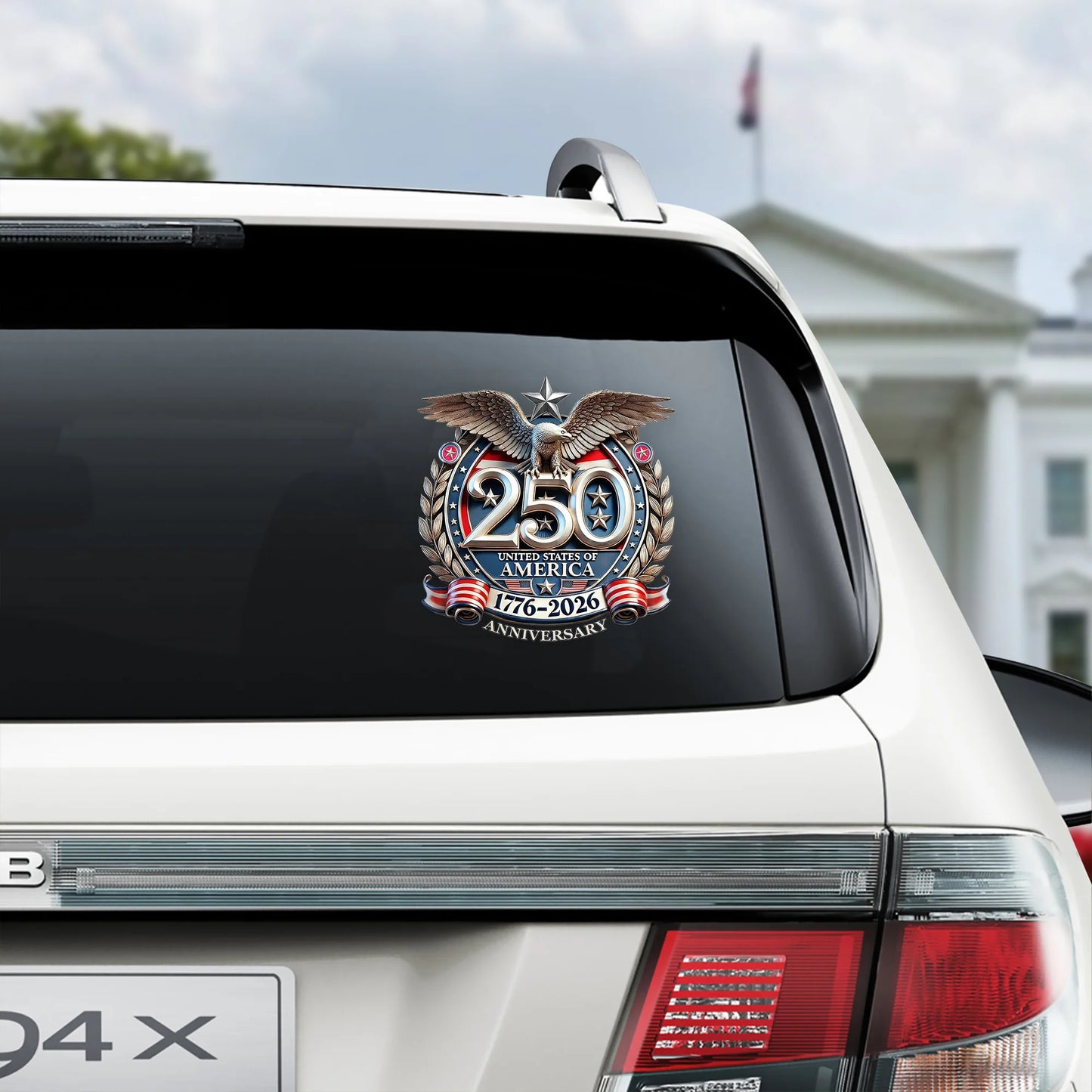 Frolunora® United States 250th Anniversary Car Sticker - Eagle 1776-2026 Car Window Decal