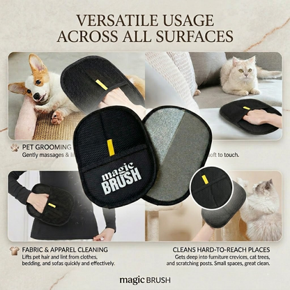 Reusable Pet Hair Remover Mitt – Professional Magic Brush for Furniture, Couch, and Clothing