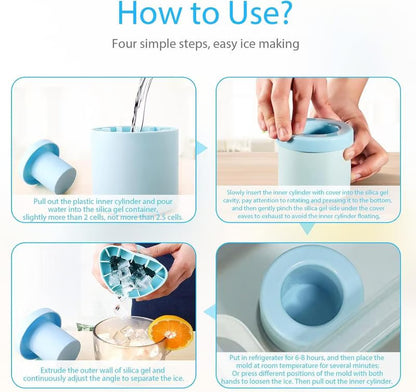 Frolunora® Quick-Freezing Silicone Ice Cube Mold ❄️Summer Chill Essential!