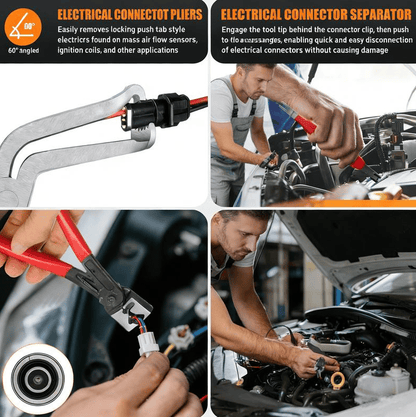 Frolunora® High-Carbon Steel Automotive Electrical Disconnect Pliers Kit - Multi-Function Auto Repair Removal Tools