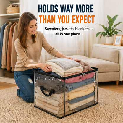 🔥LAST DAY 50% OFF - 📦Large Heavy-Duty Thick Plastic Clear Storage Bag for Clothes, Moving & Storage（upsell）