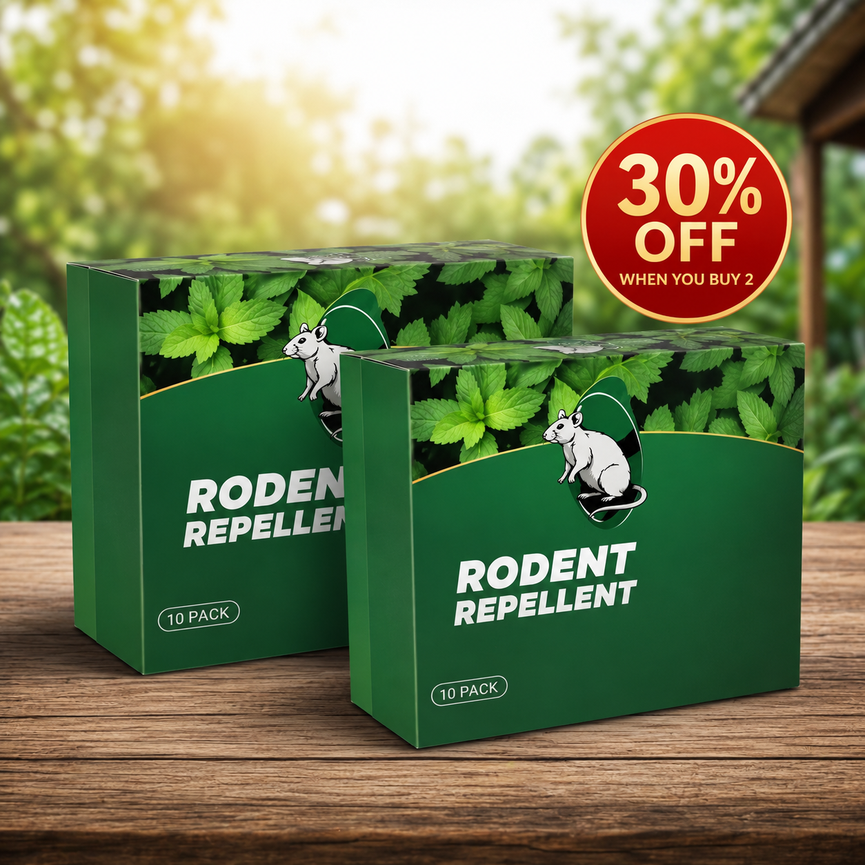 🟢 Natural Peppermint Rodent Repellent Tablets