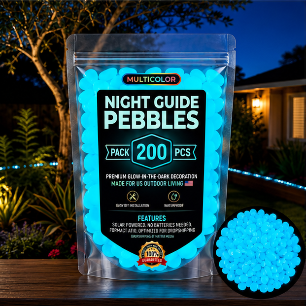 ✨Glow Anywhere – 200PCS Colorful Glow-in-the-Dark Garden Stones for Magical Night Paths