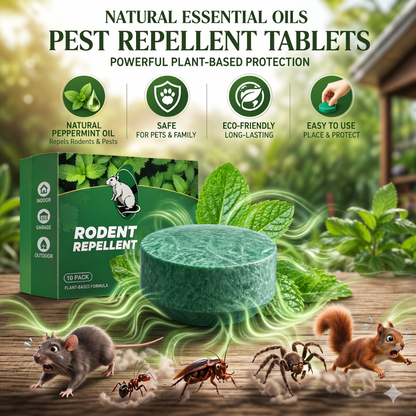 🟢 Natural Peppermint Rodent Repellent Tablets