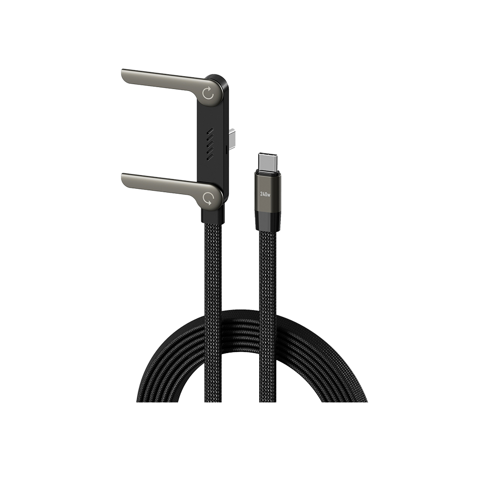 Frolunora® 2-in-1 Invisible Holder Charger Cable - 240W Super Fast Charging Cord with Built-In Phone Stand