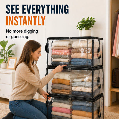 🔥LAST DAY 50% OFF - 📦Large Heavy-Duty Thick Plastic Clear Storage Bag for Clothes, Moving & Storage（upsell）
