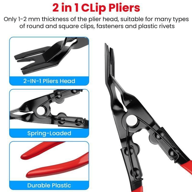 Frolunora® High-Carbon Steel Automotive Electrical Disconnect Pliers Kit - Multi-Function Auto Repair Removal Tools