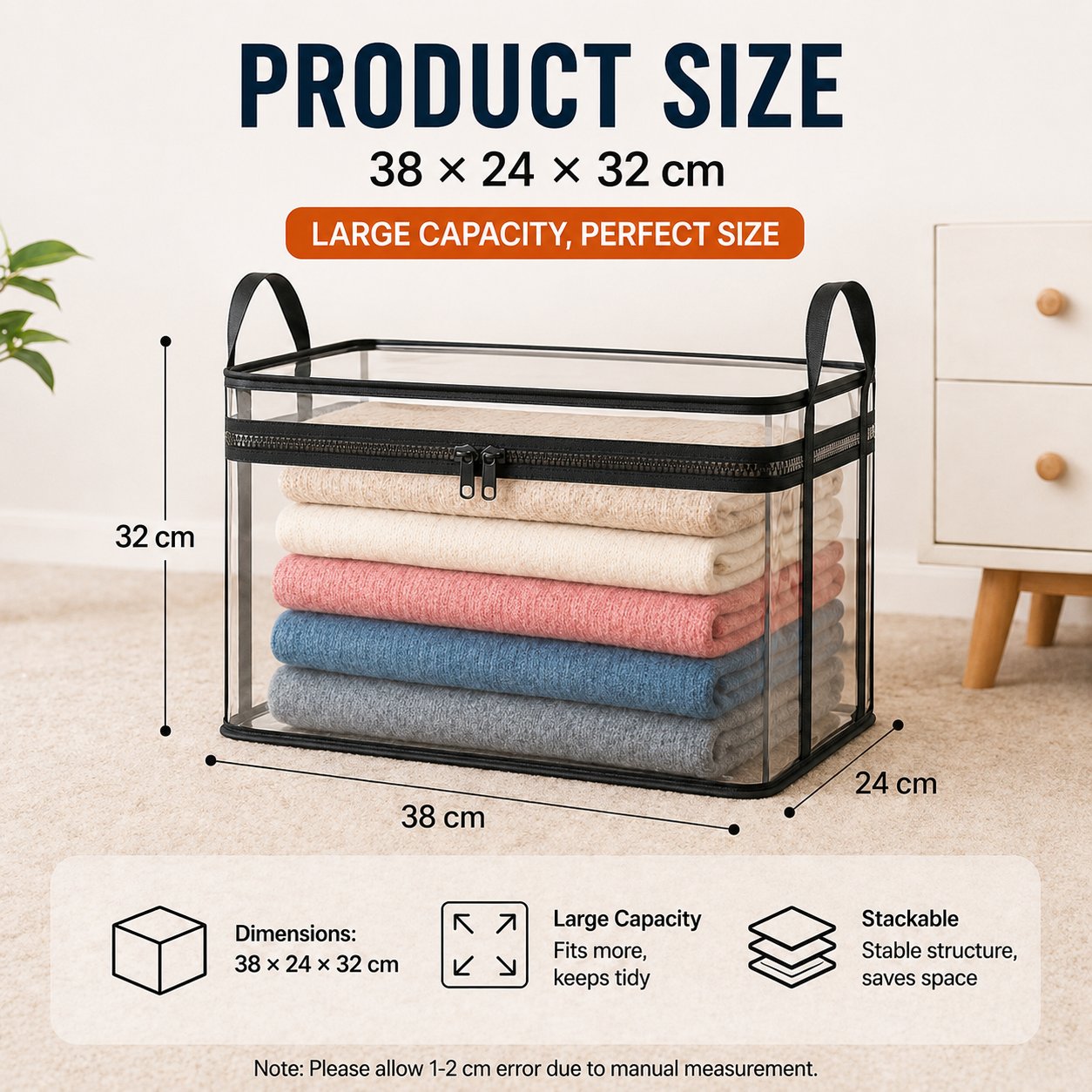 🔥LAST DAY 50% OFF - 📦Large Heavy-Duty Thick Plastic Clear Storage Bag for Clothes, Moving & Storage（upsell）
