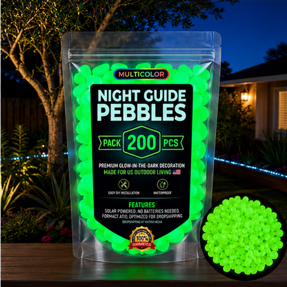 ✨Glow Anywhere – 200PCS Colorful Glow-in-the-Dark Garden Stones for Magical Night Paths