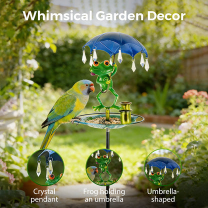 🐸Metal Frog-Shaped Bird Feeder Stake